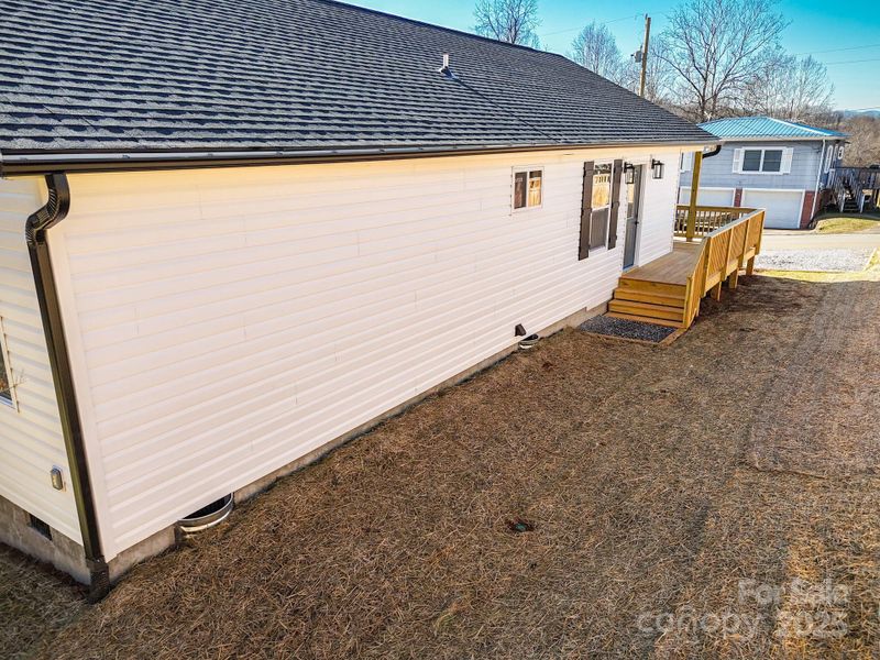 Exterior details and patio area of a home in , Canton (Image 25).