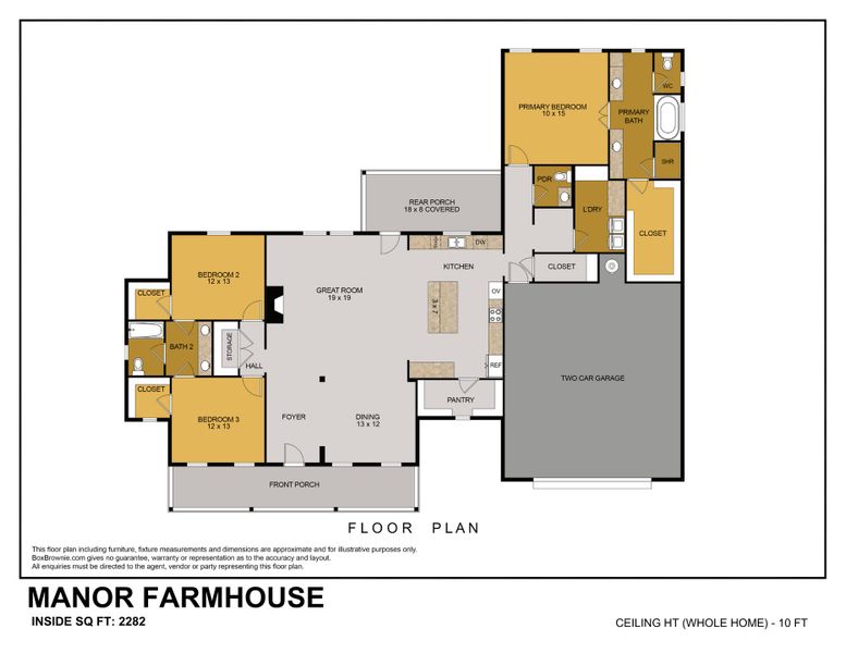 2D floor plan layout for the Manor Farm House by Trinity Classic Homes in Zion Trails, Poolville, TX (Image 3). 2D floor plan layout for the Manor Farm House by Trinity Classic Homes in Zion Trails, Poolville, TX (Image 3).