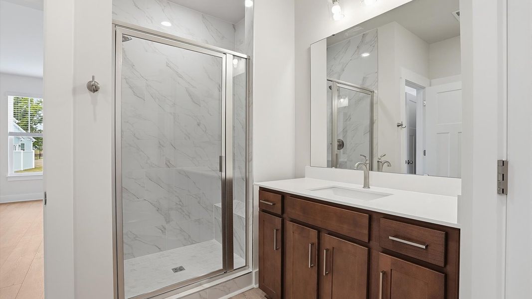 Furnished interior view inside a new home in Village at Midway, Anderson (Image 18).