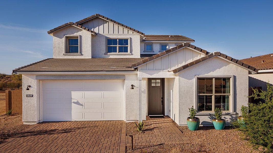 Representative exterior photo of a completed home built from the Victory by Taylor Morrison in Ladera Trails, Peoria, AZ (Image 23).