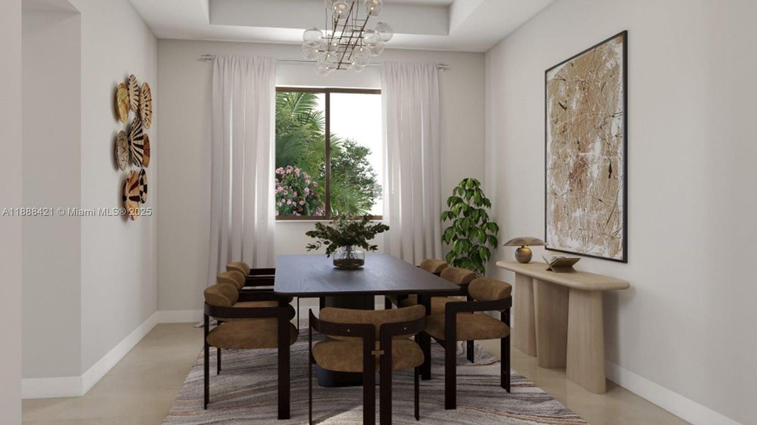 Furnished interior view inside a new home in Killian Grove, Miami (Image 7).