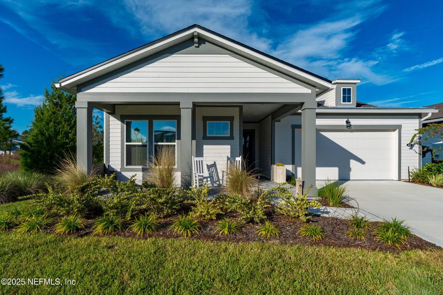Exterior details and patio area of a home in RiverTown - WaterSong, St. Johns (Image 19).