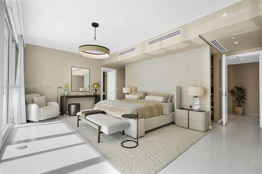 Furnished interior view inside a new home in , Miami (Image 33).