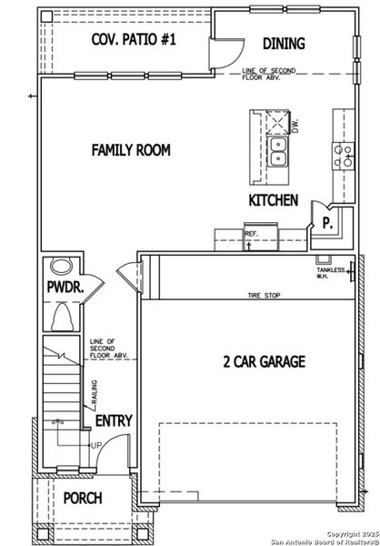 2D floor plan layout of this home in Park Hill Commons, San Antonio, TX (Image 5).
