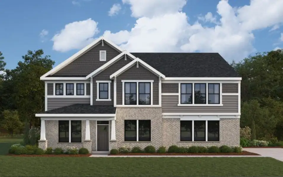 Representative exterior photo of a completed home built from the Carrington by Fischer Homes in Twin Lakes, Hoschton, GA (Image 16).