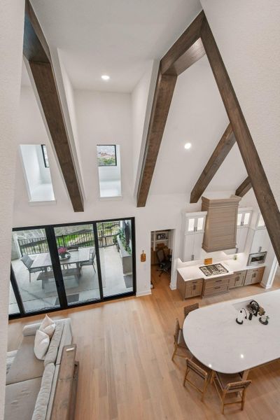 Furnished interior view inside a new home in Palmera Ridge, Leander (Image 16). Furnished interior view inside a new home in Palmera Ridge, Leander (Image 16).