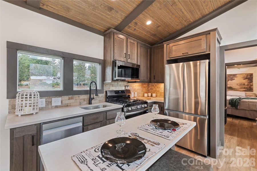 Furnished interior view inside a new home in , Maggie Valley (Image 9).