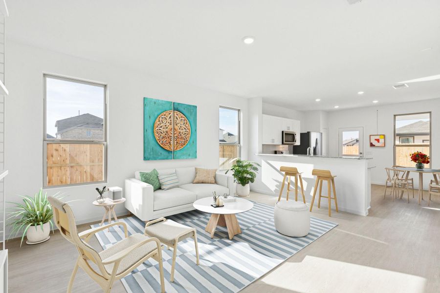 Furnished interior view inside a new home in Mavera, Conroe (Image 8).