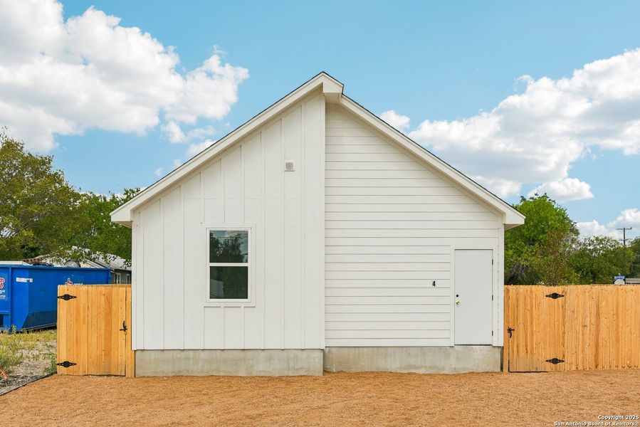 Exterior details and patio area of a home in , San Antonio (Image 3). Exterior details and patio area of a home in , San Antonio (Image 3).