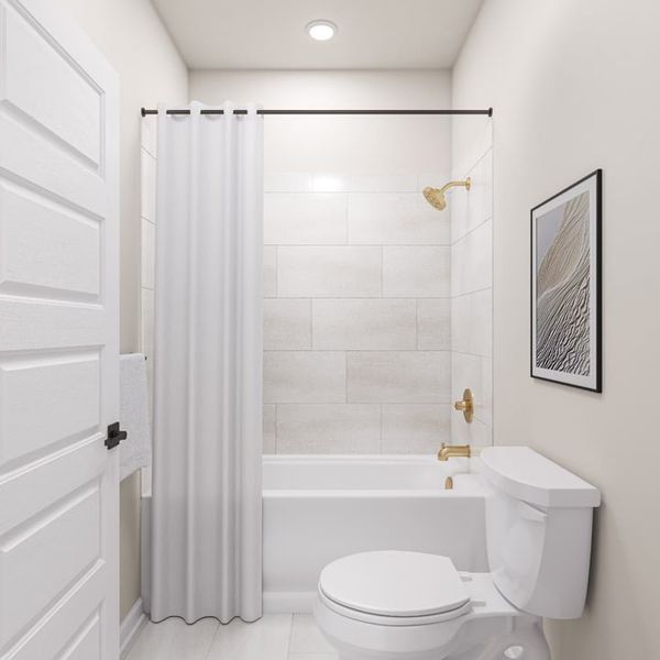 Furnished interior view inside a new home in Capitol Collection at Lariat, Liberty Hill (Image 25).