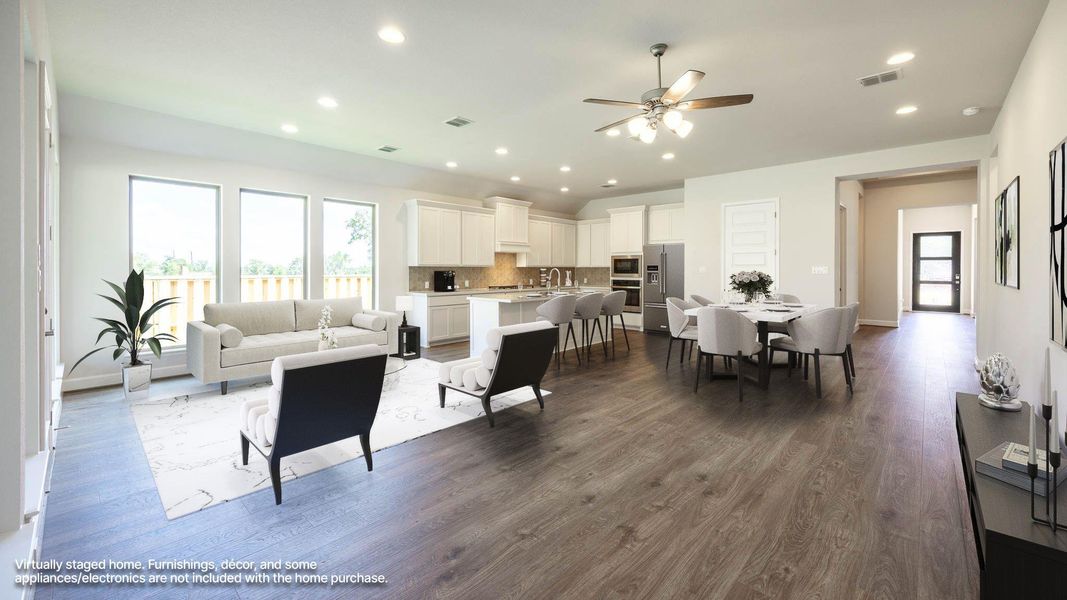 Furnished interior view inside a new home in Parmer Ranch, Georgetown (Image 5).