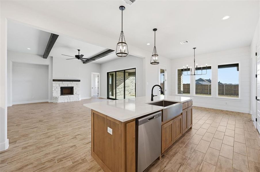 Furnished interior view inside a new home in Coyote Crossing, Godley (Image 17).