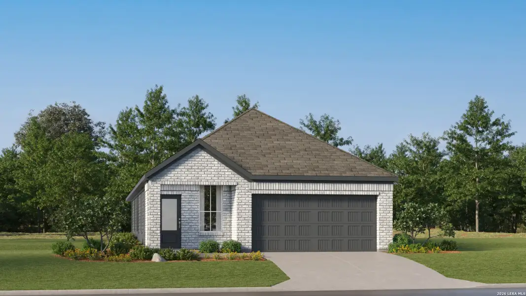 Front exterior of a new home in Steelwood Trails, Marion, TX, highlighting curb appeal (Image 18).