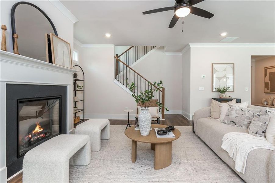 Furnished interior view inside a new home in , Flowery Branch (Image 59). Furnished interior view inside a new home in , Flowery Branch (Image 59).