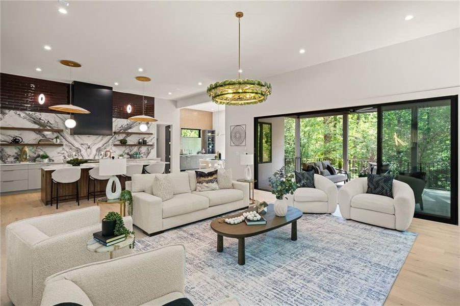 Furnished interior view inside a new home in , Atlanta (Image 10).