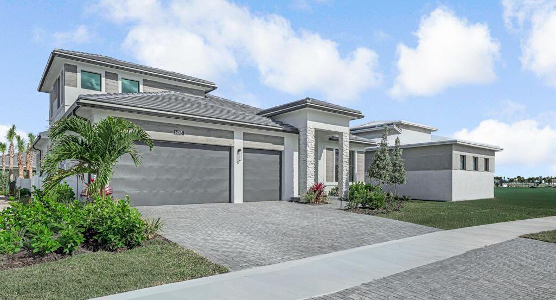 Exterior details and patio area of a home in Esprit at Avenir, Palm Beach Gardens (Image 36). Exterior details and patio area of a home in Esprit at Avenir, Palm Beach Gardens (Image 36).