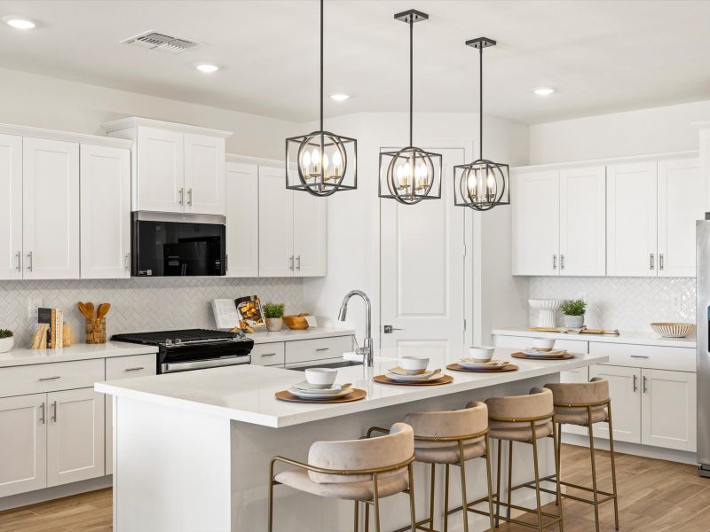 Kitchen in the Arlo floorplan modeled at Teravalis