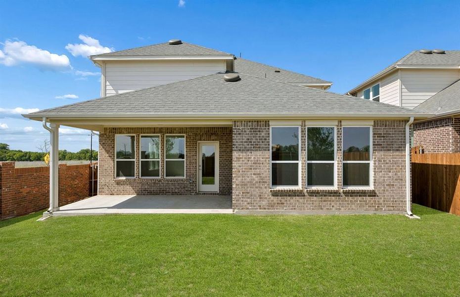 Large fenced in backyard