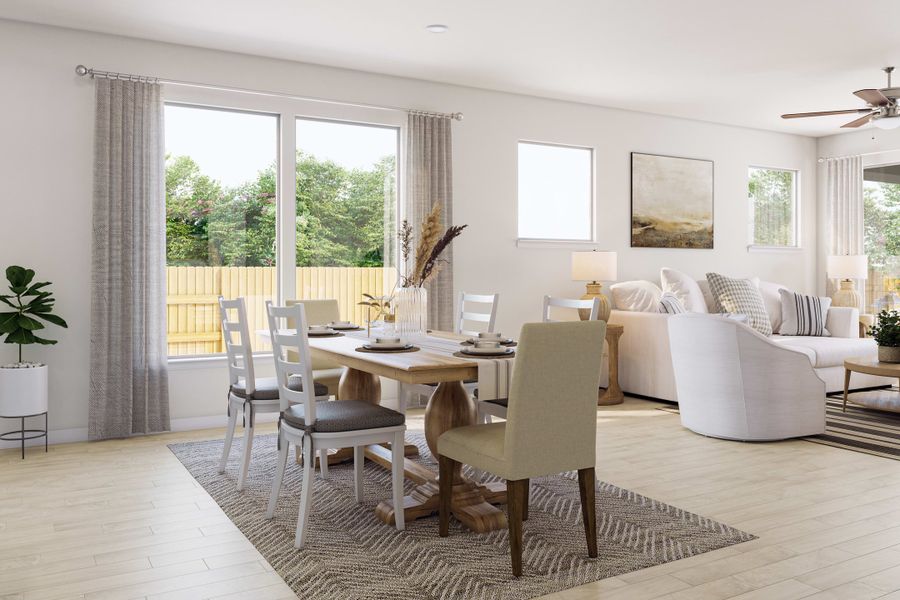 Representative furnished interior of a home built from the Arbor by Tri Pointe Homes in Terrace Collection At Turner's Crossing, Buda (Image 10).