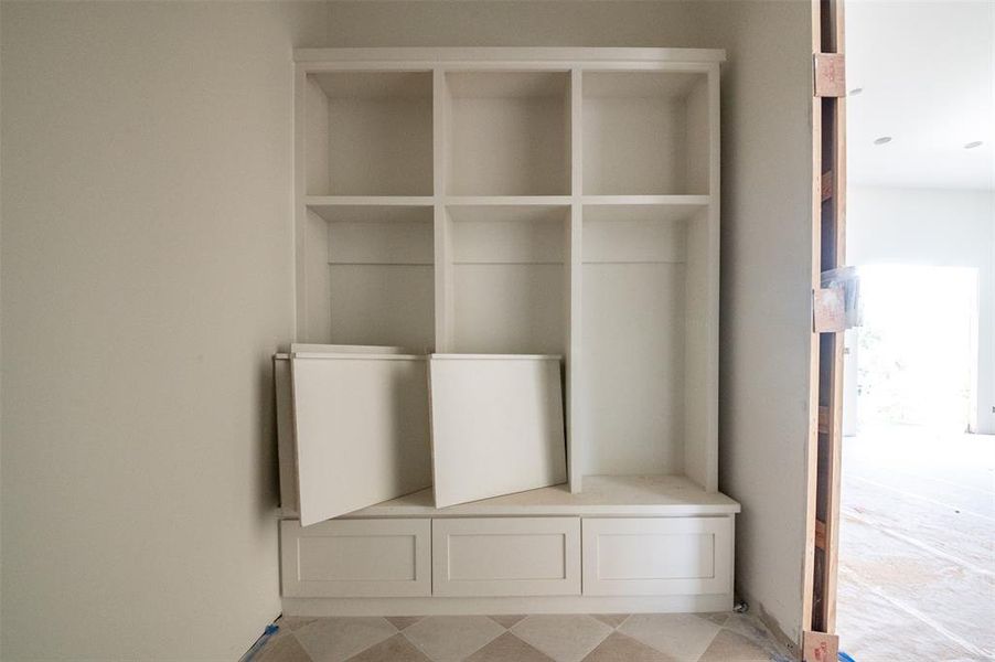 Enjoy keeping your home naturally more organized with all of your built in storage.