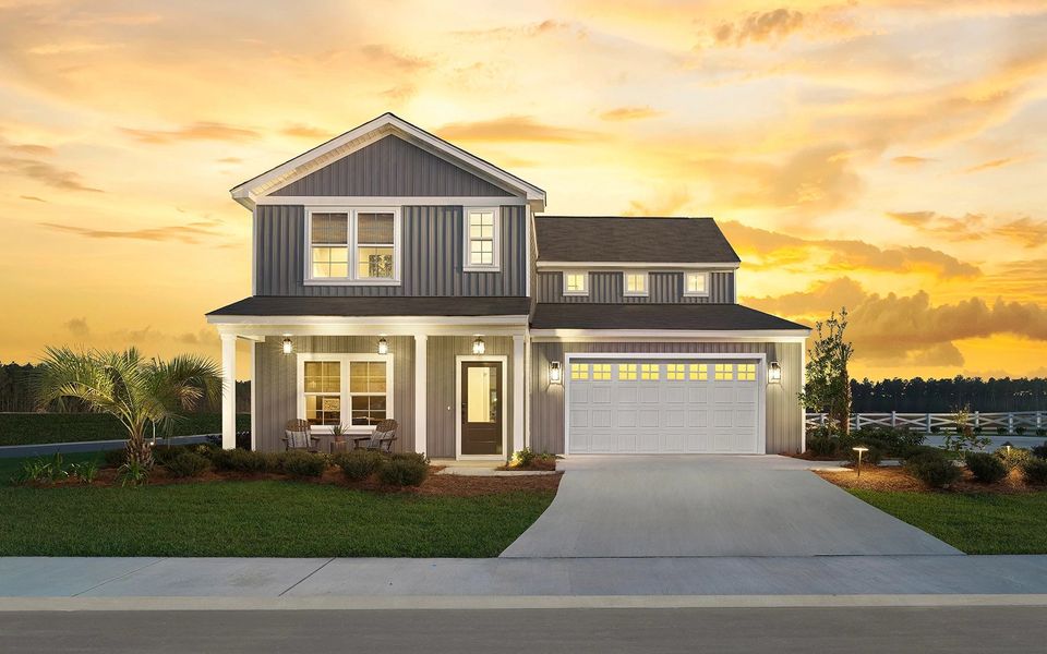Representative exterior photo of a completed home built from the Harrison by Ashton Woods in Watson Hill, Summerville, SC (Image 24).