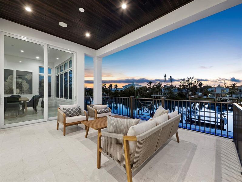 Exterior details and patio area of a home in , Sarasota (Image 35).