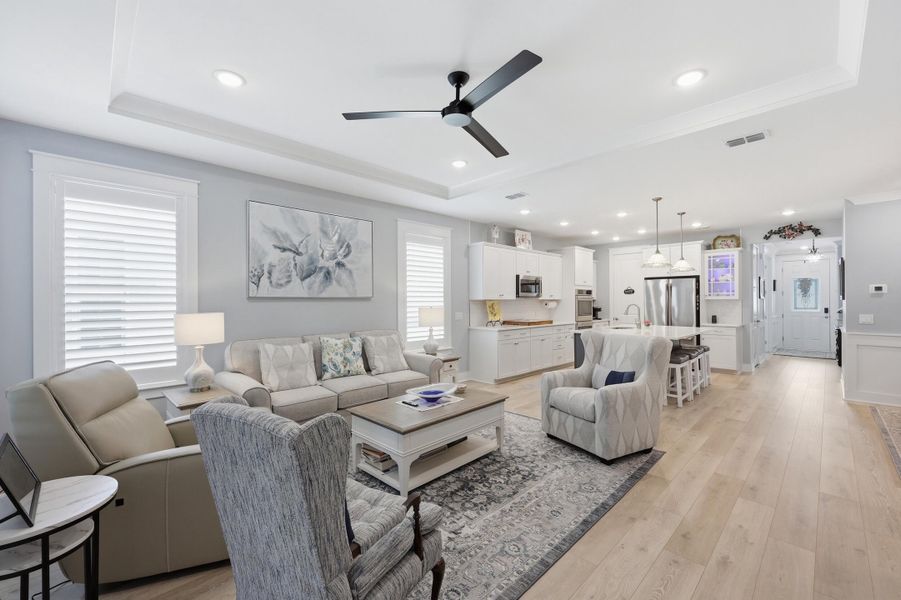 Furnished interior view inside a new home in K. Hovnanian's® Four Seasons at Lakes of Cane Bay, Summerville (Image 27).