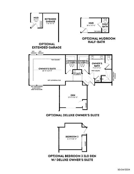 2D floor plan layout for the Promenade by Epcon Communities in The Courtyards at Quail Park, Mint Hill, NC (Image 39).