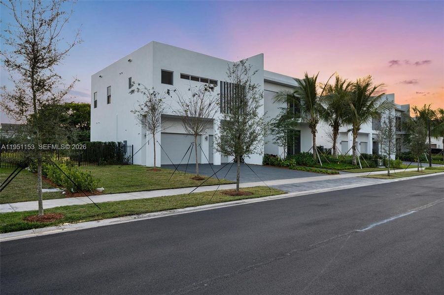 Front exterior of a new home in , Weston, FL, highlighting curb appeal (Image 24).