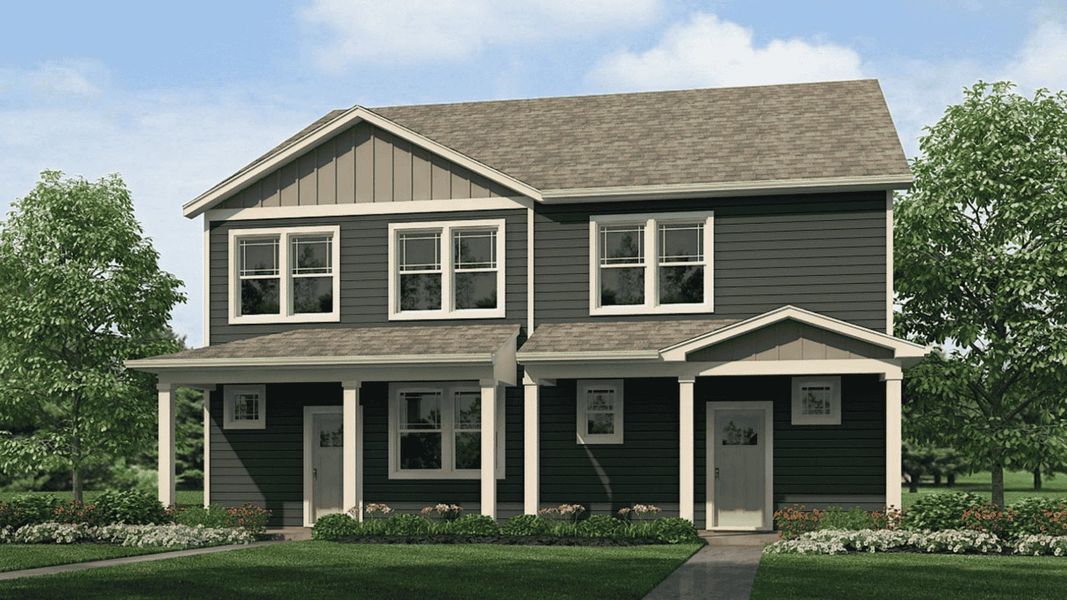 Representative exterior photo of a completed home built from the Melbourne by D.R. Horton in Arcadia, Denver, CO (Image 4).