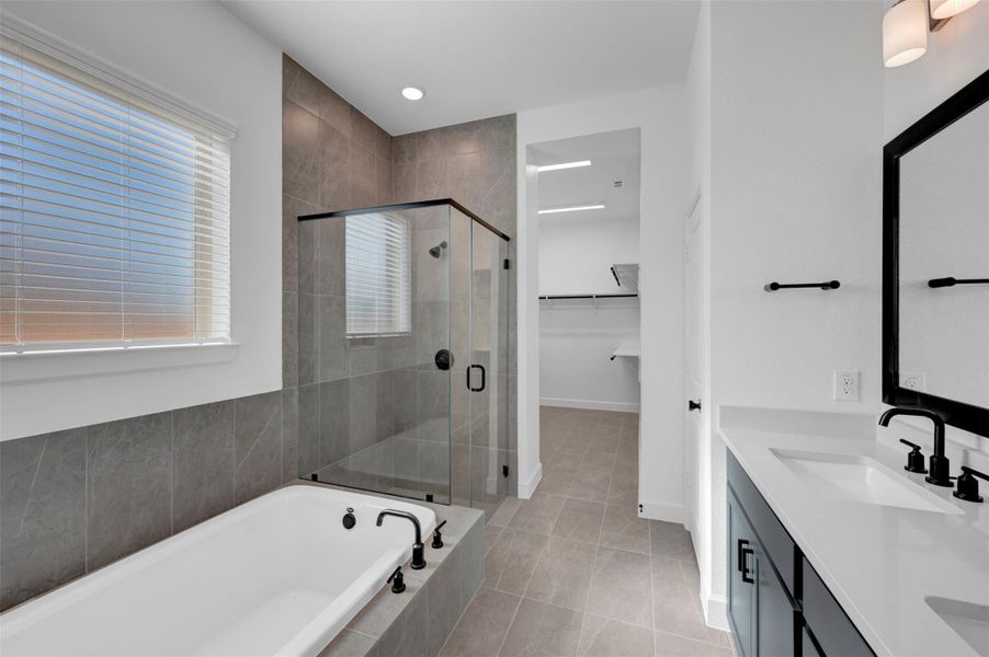 Furnished interior view inside a new home in Prairieland Village - Grove Collection, Cypress (Image 7).