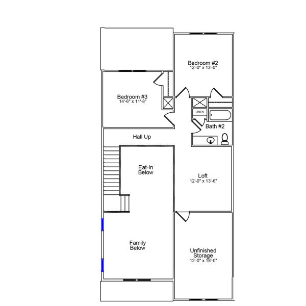 2D floor plan layout of this home in Ovation at Sweetbrier, Durham, NC (Image 4). 2D floor plan layout of this home in Ovation at Sweetbrier, Durham, NC (Image 4).