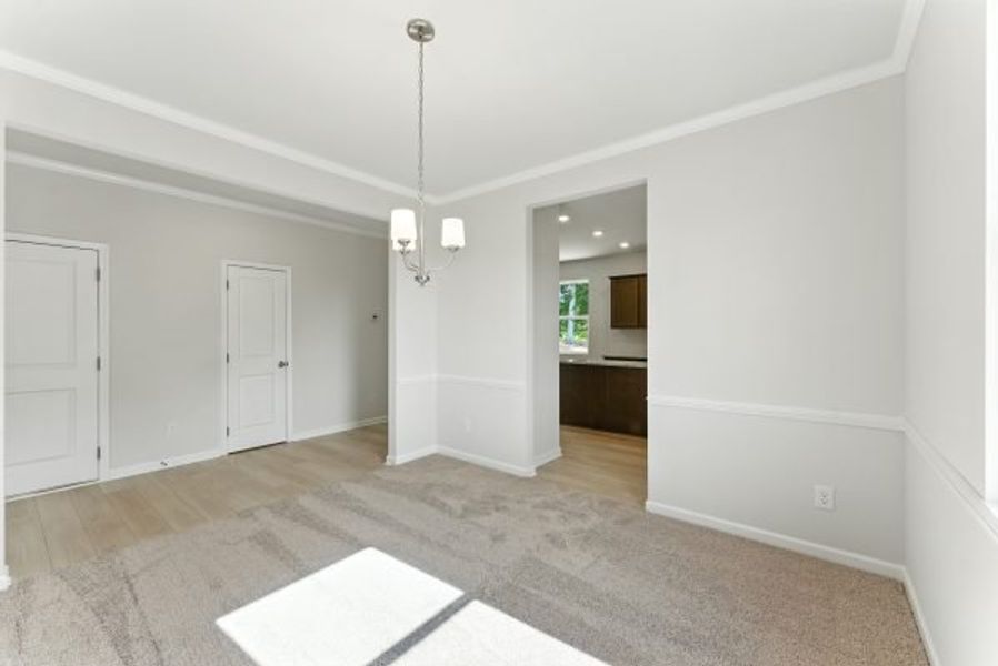 Representative unfurnished interior of a home built from the Brentwood by Piedmont Residential in Falls Creek, Flowery Branch (Image 15).