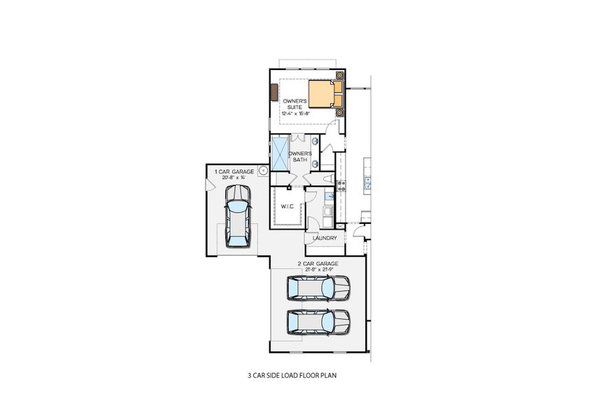 2D floor plan layout for the Berkeley by Greybrook Homes in Harbor Watch, Statesville, NC (Image 35).