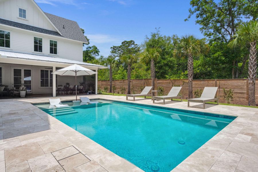 Exterior details and patio area of a home in , Johns Island (Image 39).