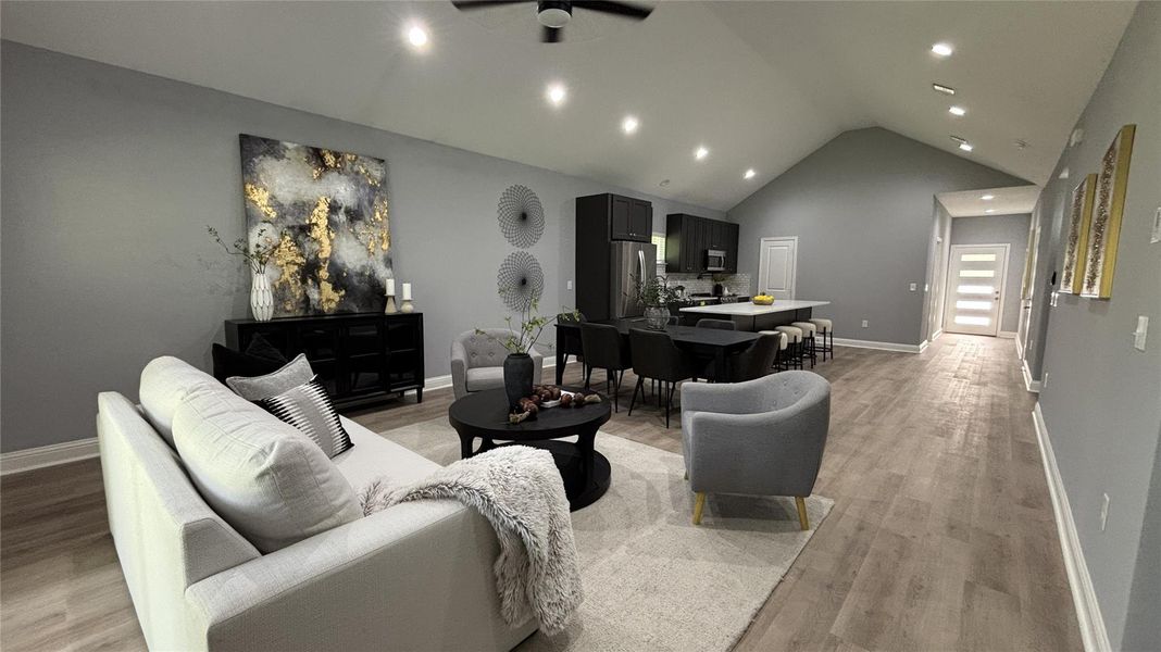 Furnished interior view inside a new home in Hill & Dale Ranch, Splendora (Image 4).