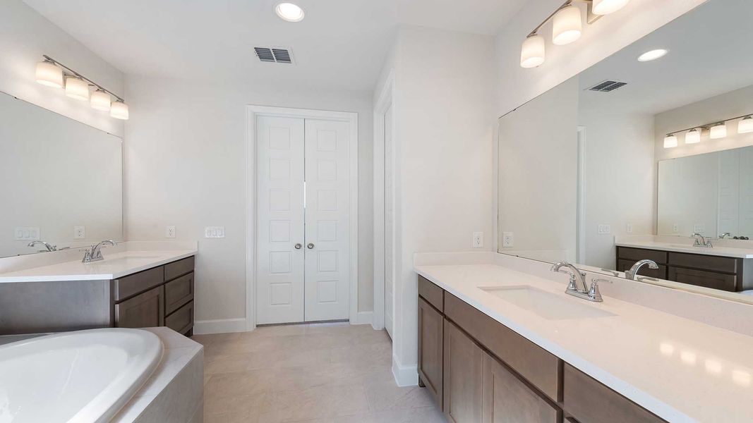 Furnished interior view inside a new home in Devonshire - Reserve 45', Forney (Image 12). Furnished interior view inside a new home in Devonshire - Reserve 45', Forney (Image 12).