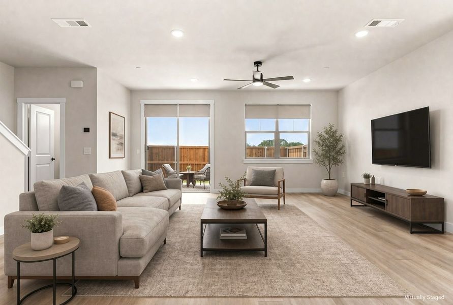 Furnished interior view inside a new home in Wildridge, Oak Point (Image 5). Furnished interior view inside a new home in Wildridge, Oak Point (Image 5).