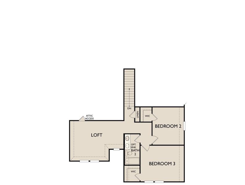 2D floor plan layout for the Carson by Ashton Woods in Monticello Park, Princeton, TX (Image 6).