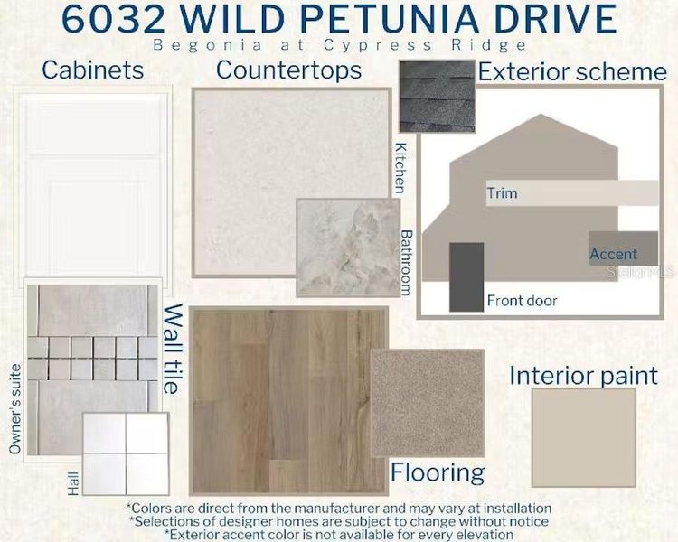 Sample of building materials used in homes in Cypress Ridge Ranch, Wimauma (Image 4). Sample of building materials used in homes in Cypress Ridge Ranch, Wimauma (Image 4).