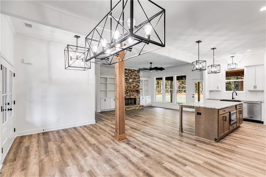 Furnished interior view inside a new home in , Dallas (Image 4).
