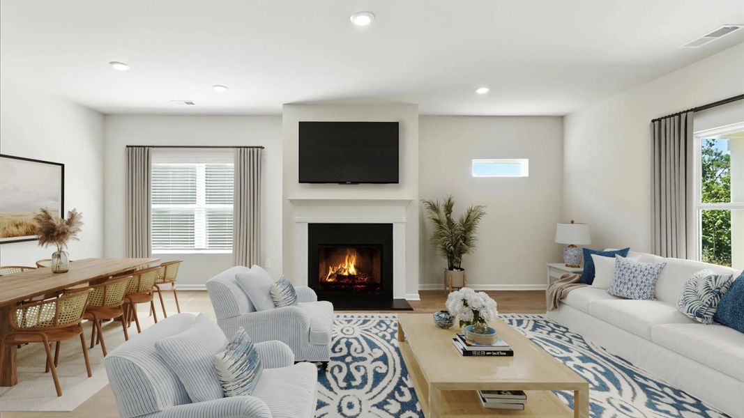 Representative furnished interior of a home built from the The Madison by Artisan Built Communities in Salacoa, Calhoun (Image 1).