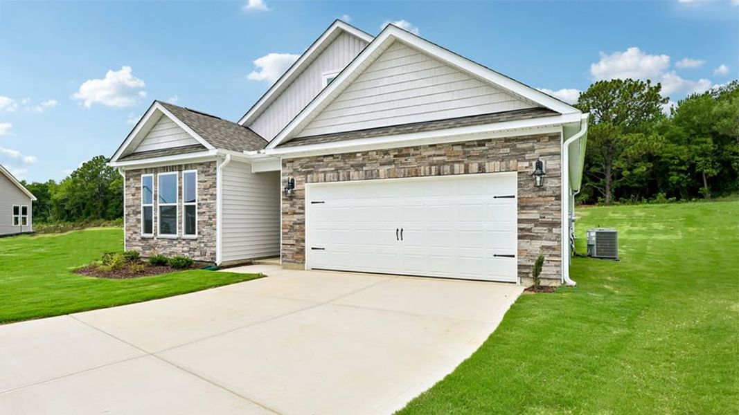 Representative exterior photo of a completed home built from the Bristol by D.R. Horton in The Villas at Martin Farms, Aberdeen, NC (Image 20).