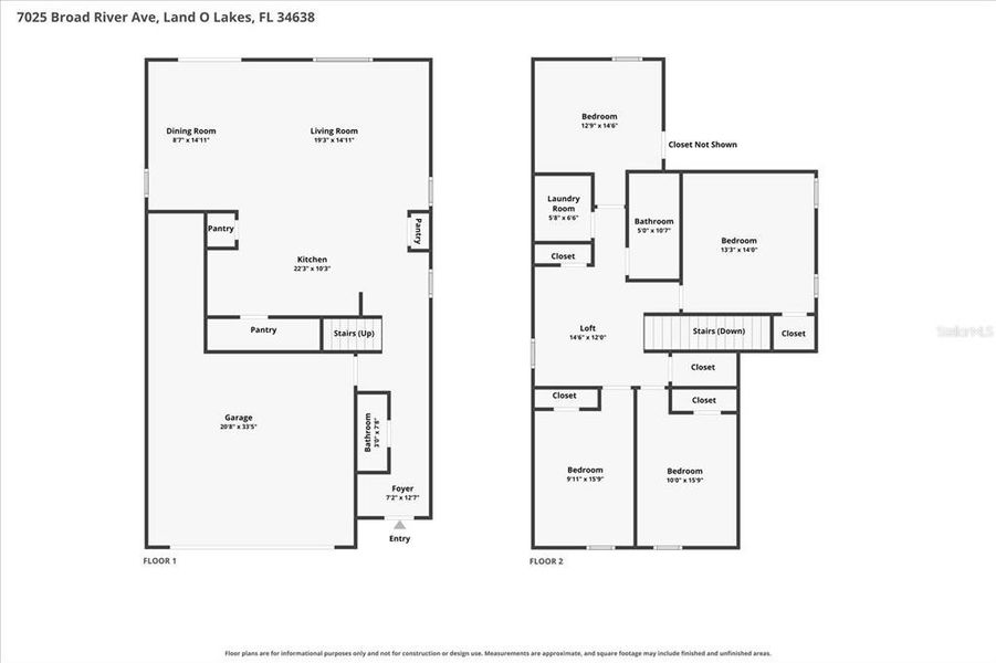2D floor plan layout of this home in Deerbrook, Land O' Lakes, FL (Image 5). 2D floor plan layout of this home in Deerbrook, Land O' Lakes, FL (Image 5).