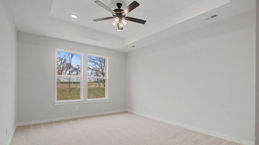 Representative furnished interior of a home built from the Greenwich by DRB Homes in Cottages of Bearwood, Mount Pleasant (Image 23).