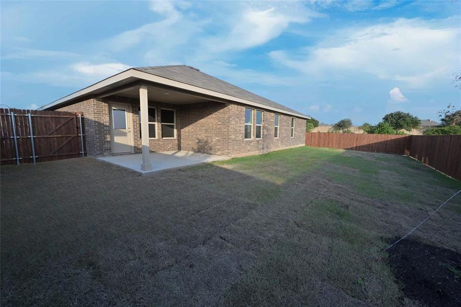 Large privacy fenced backyard