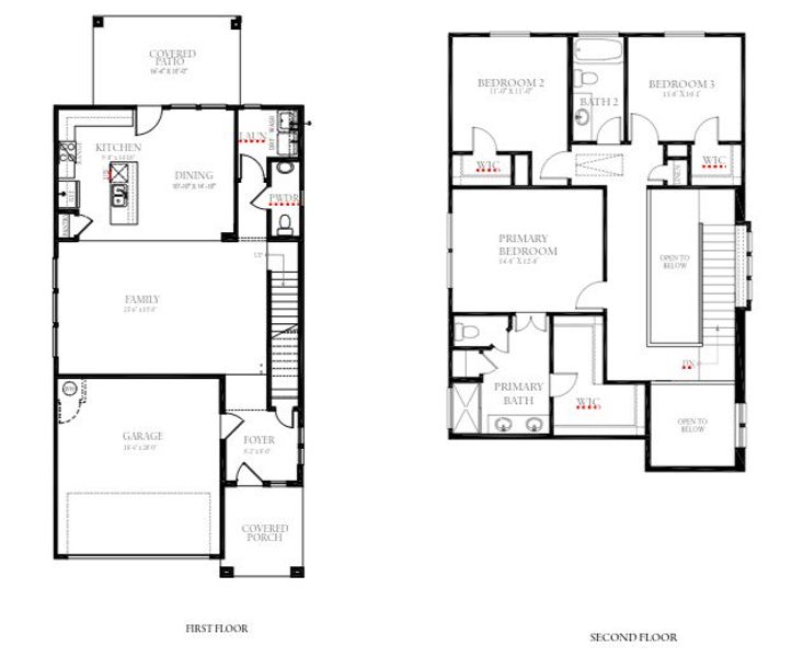 2D floor plan layout of this home in Crosswinds, Kyle, TX (Image 5).