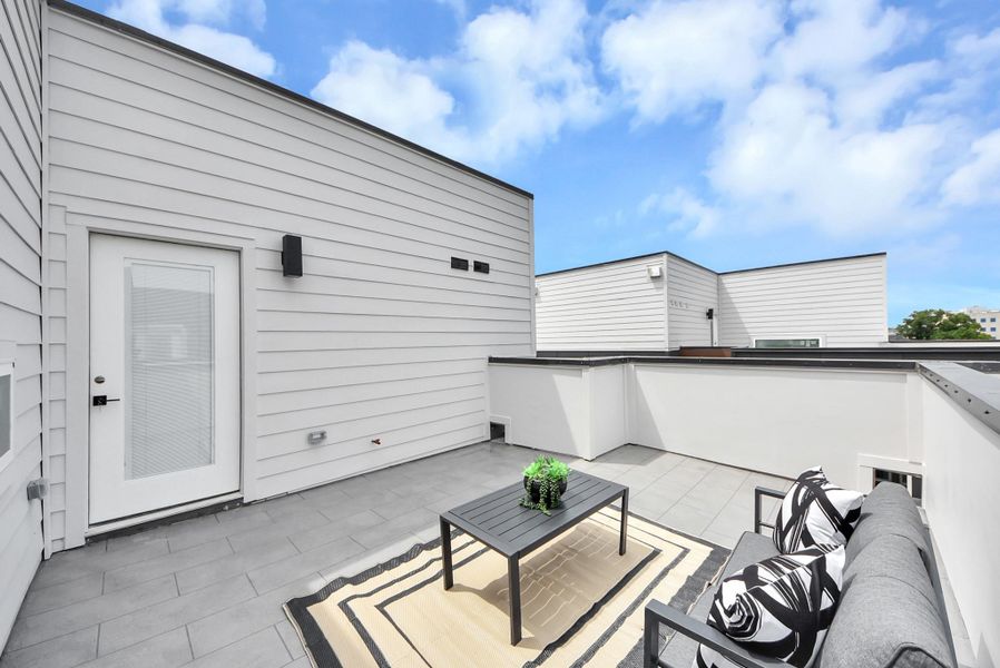 Private rooftop terrace located on the fourth floor.