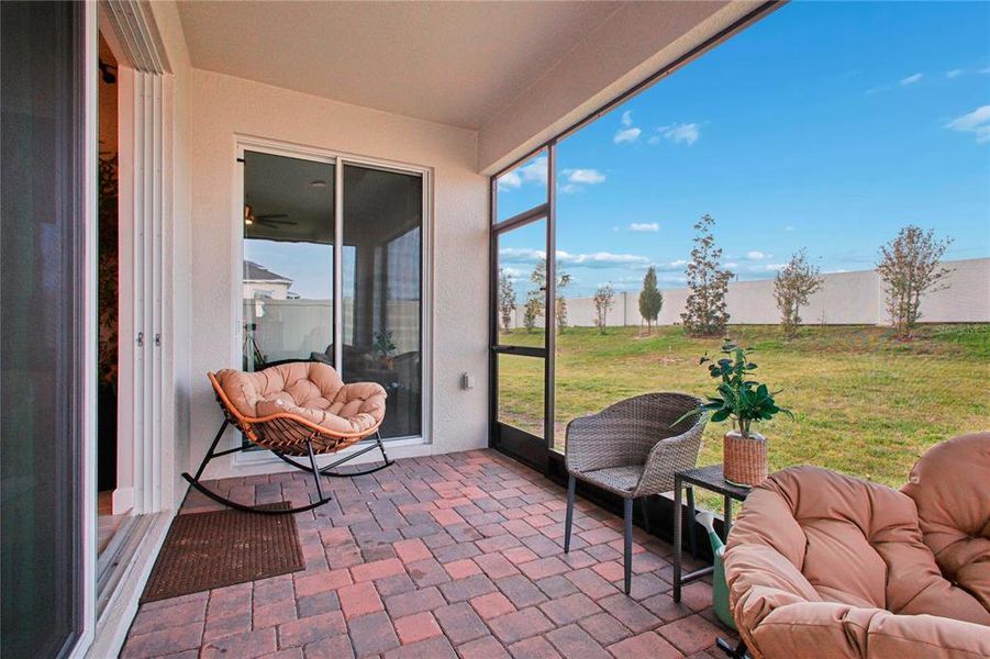 Exterior details and patio area of a home in Emerson Pointe, Apopka (Image 23). Exterior details and patio area of a home in Emerson Pointe, Apopka (Image 23).