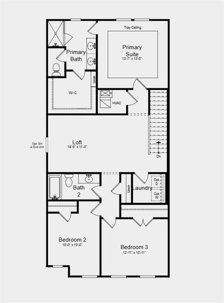 2D floor plan layout of this home in Weatherfield, Buford, GA (Image 26).